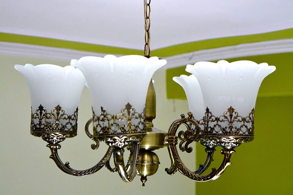 Das-JM-P Chandelier With 5 Lamps, Antique Bronze, Round - 5 Light, Bronze, NA